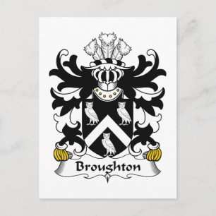 Broughton Family Crest Postcard