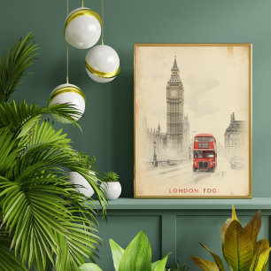 Brouillard de Londres Impression de voyage Big Ben