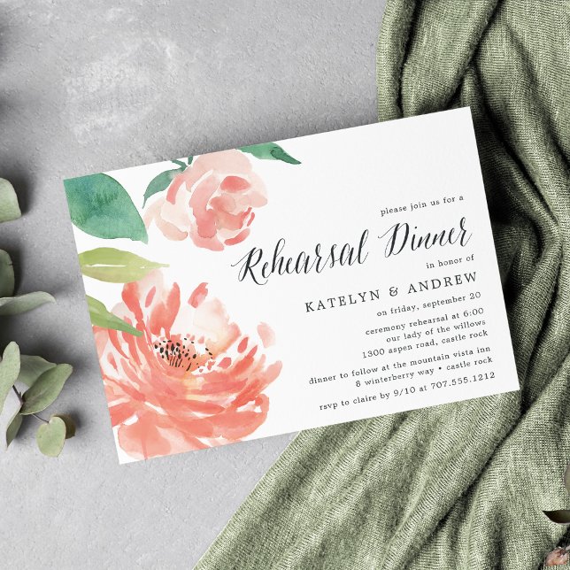 Brouillard Peony | Invitation au dîner de répétiti (Créateur téléchargé)