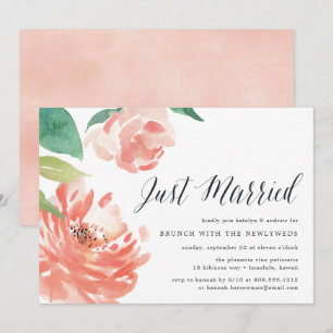 Brouillard Peony   Invitation de Mariage Brunch