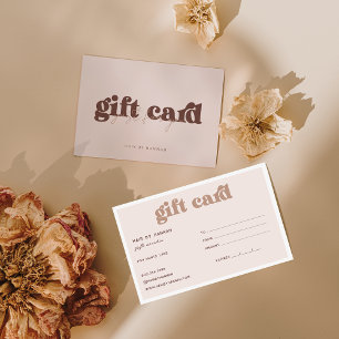 Brouiller   Certificat cadeau minimaliste moderne