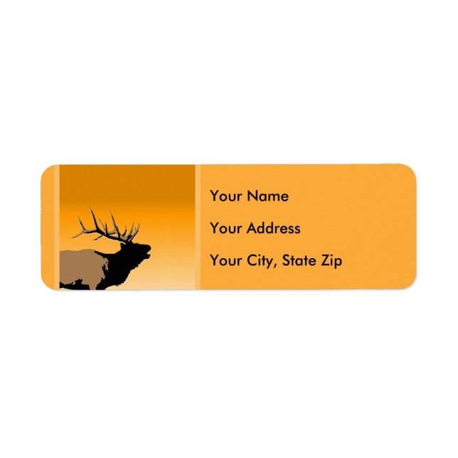 Brouillonnant Bull Elk au coucher du soleil Art or (Devant)