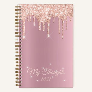 Broussailler Rose Gold Parties scintillant Journal