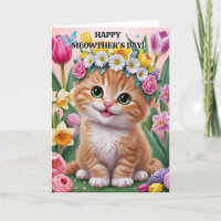 Brow and White Cat for Pet Mom on Mother's Day