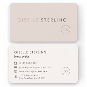 Brow Artist Feminine Professional Business Card