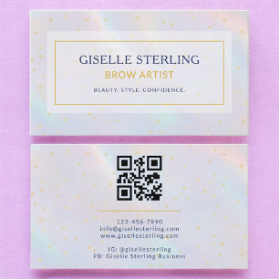 Brow Artist Holographic Business Card