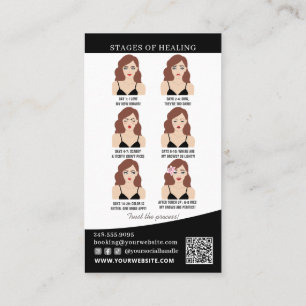Brow Microblading Aftercare & Appointment Reminder Business Card