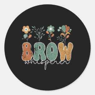 Brow Whisperer Eyebrow Tech Brow Stylist Eyebrow Classic Round Sticker