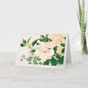 Browallia, Hibiscus by Tanigami Konan Card