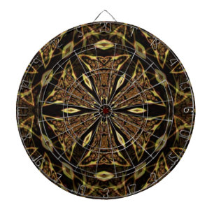 Brown Abstract Art Dartboard