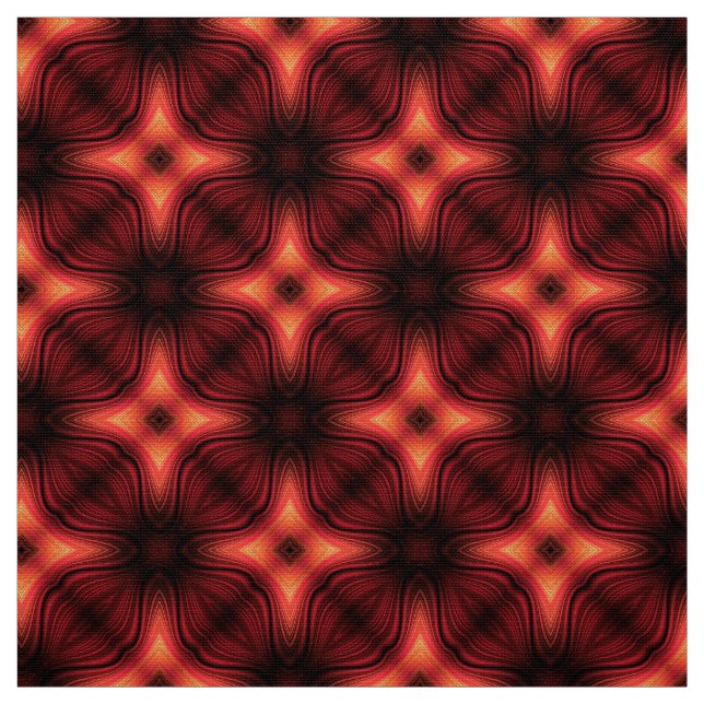 Brown abstract cross pattern fabric (Swatch)