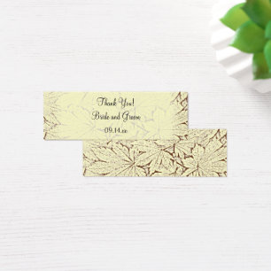 Brown Abstract Maple Leaves Fall Wedding Favour Ta