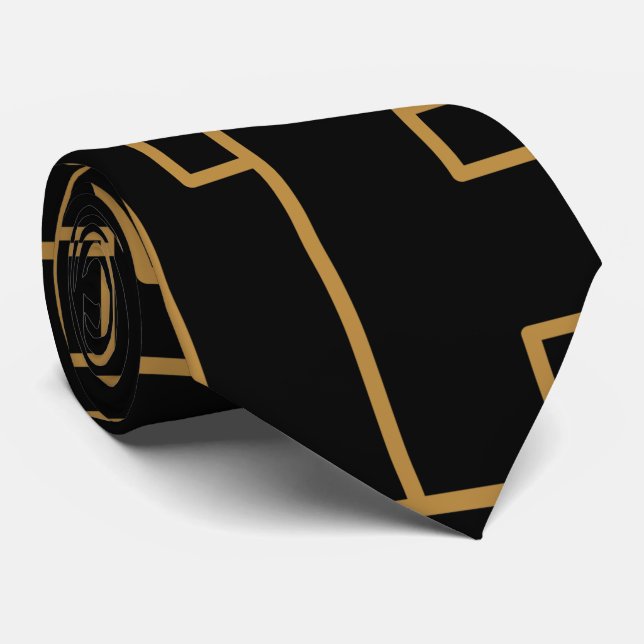 Brown Abstract   Tie (Rolled)