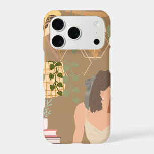 Brown Aesthetic Woman Reading Book