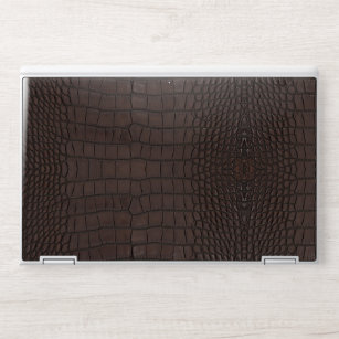 Brown Alligator Faux Leather Print HP Laptop Skin