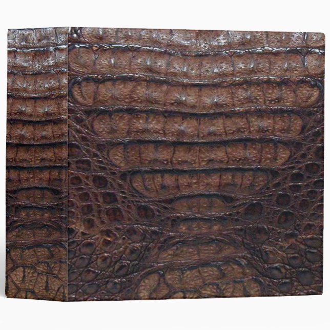 Brown Alligator Print Binder (Front/Spine)