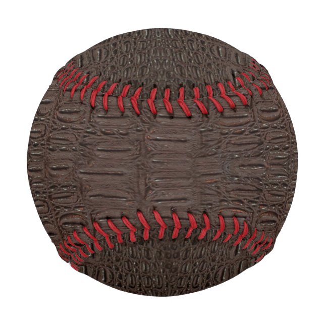 Brown Alligator Skin Print Baseball (Front)