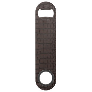 Brown Alligator Texture Print Bar Key
