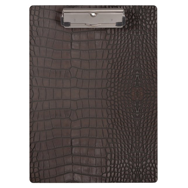 Brown Alligator Texture Print Clipboard (Front)