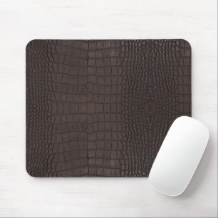 Brown Alligator Texture Print Mouse Pad