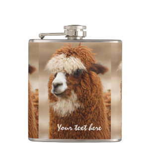 Brown Alpaca custom flask