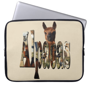 Brown Alpaca With Alpacas Picture Logo, Laptop Sleeve