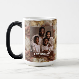 Brown Amaryllis Print Grandpa To Be Birthday Magic Mug