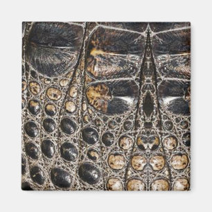Brown American Alligator Skin Texture Magnet