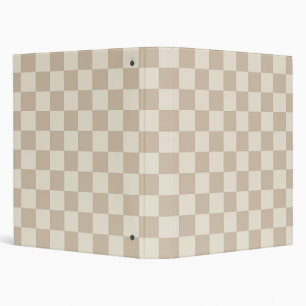 Brown and Beige Chequerboard Binder