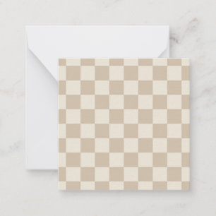Brown and Beige Chequerboard Card