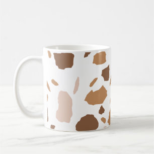 Brown and Beige Tan Terrazzo Coffee Mug