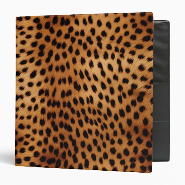 Brown and Black Cheetah Animal print Binder (Front/Inside)