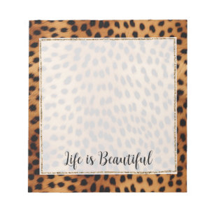 Brown and Black Cheetah Animal print Notepad