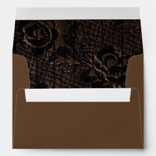 Brown and Black Faux Lace Envelopes