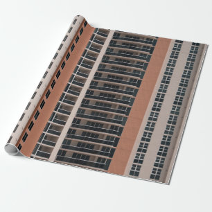 Brown and black high-rise building wrapping paper