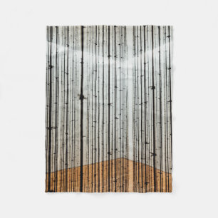 Brown and black illustration fleece blanket