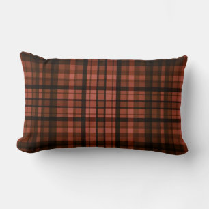 Brown and Black Plaid Pillow