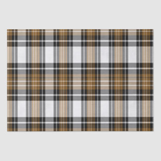 Brown And Black Plaid Tissue Paper