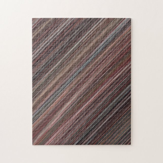 Brown and black slim diagonal stripes jigsaw puzzle (Vertical)