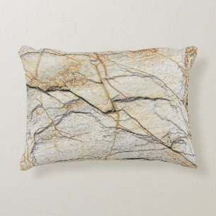 Brown and Black Textured Mable Stone  Accent Pillow