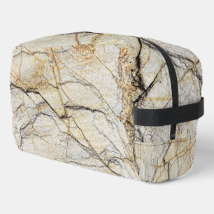 Brown and Black Textured Mable Stone Dopp Kit