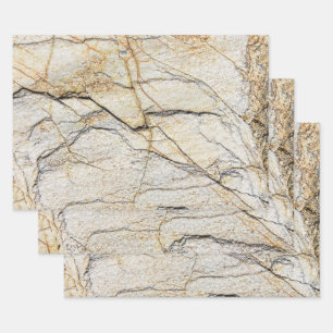 Brown and Black Textured Mable Stone  Wrapping Paper Sheet