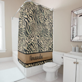 Brown and black tiger and zebra print