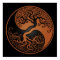 Brown and Black Tree of Life Yin Yang