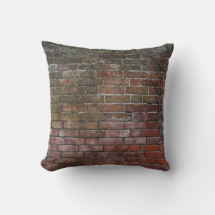 Brown and black wooden board throw pillow
