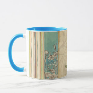 Brown and Blue Bird on a Branch Looking Up Mug