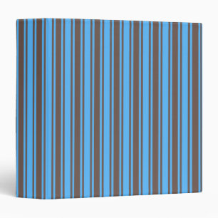 Brown and blue candy stripes binder