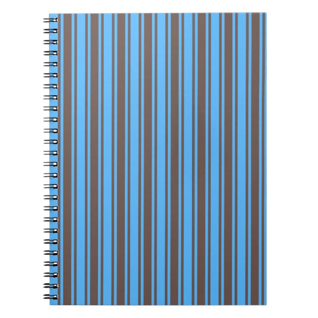 Brown and blue candy stripes notebook (Front)