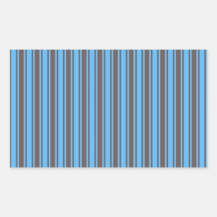 Brown and blue candy stripes sticker