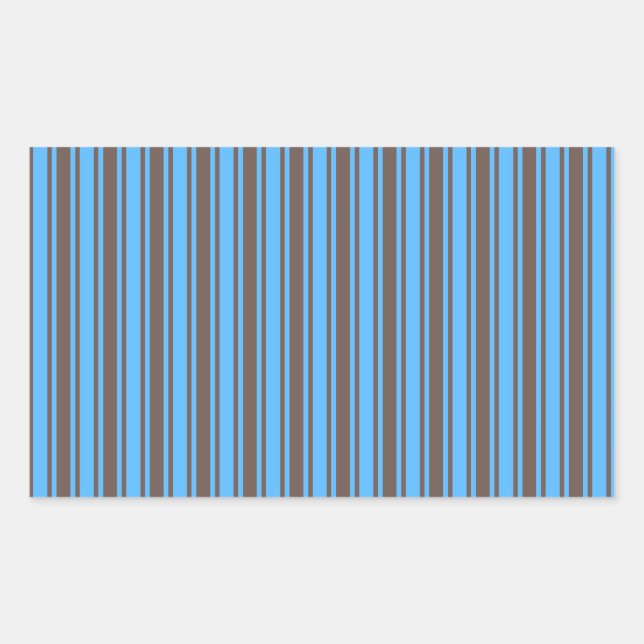 Brown and blue candy stripes sticker (Front)